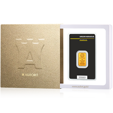 5 Gramm Goldbarren in einer Geschenkbox